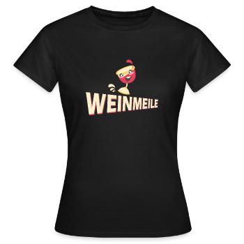 Weinmeile Weinglas - Frauen T-Shirt - Schwarz - Vorne - AI Model Female 172 dark (172cm)