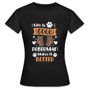 Wachhund Haustier Beschützen Hundefreund - Frauen T-Shirt - Schwarz - Vorne - AI Model Female 172 dark (172cm)