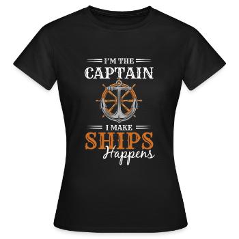 Maquette Captain Anchor - T-shirt Femme - noir - Devant - AI Model Female 172 dark (172cm)