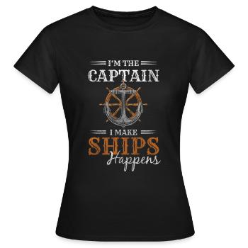 Maquette Fabrication Eau Maritime - T-shirt Femme - noir - Devant - AI Model Female 172 dark (172cm)