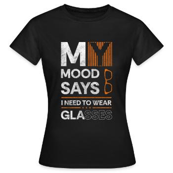 Étudiant Opticien en lunettes - T-shirt Femme - noir - Devant - AI Model Female 172 dark (172cm)