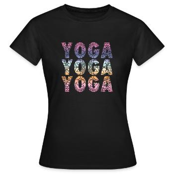 Yoga Yoga Yoga - T-shirt Femme - noir - Devant - AI Model Female 172 dark (172cm)
