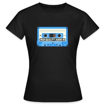 cassette - T-shirt Femme - noir - Devant - AI Model Female 172 dark (172cm)