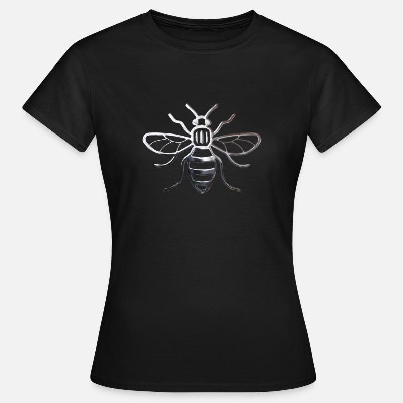 Manchester Bee - Chrome Effect - Women's T-Shirt - black