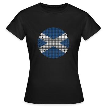 Schottland Flagge Schottische Fahne Alba GB UK - Frauen T-Shirt - Schwarz - Vorne - AI Model Female 172 dark (172cm)