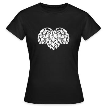 Hopfen Vintage Retro Craft Bier Brauen Trinken Bie - Frauen T-Shirt - Schwarz - Vorne - AI Model Female 172 dark (172cm)