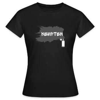Fancy Kempten Street & Graffity Style - T-shirt Femme - noir - Devant - AI Model Female 172 dark (172cm)