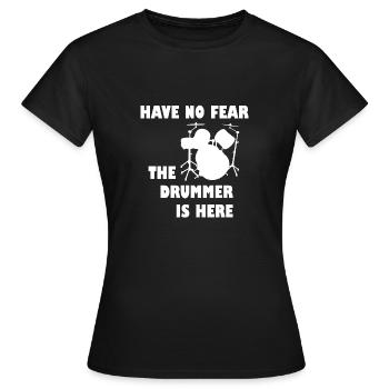 Batteur Drummer Drums Drumsticks Drumming - T-shirt Femme - noir - Devant - AI Model Female 172 dark (172cm)