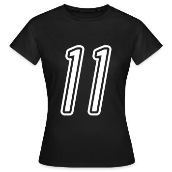11 Numéro de numéro - T-shirt Femme - noir - Devant - AI Model Female 172 dark (172cm)