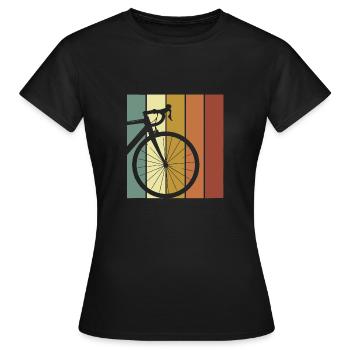 Vélo de route Gravelbike vélo coursier cadeau - T-shirt Femme - noir - Devant - AI Model Female 172 dark (172cm)