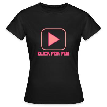 CLICK FOR FUN V1 - Women's T-Shirt - black - Front - AI Model Female 172 dark (172cm)