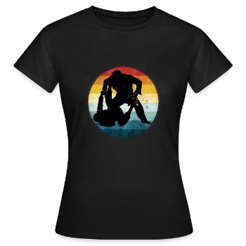 Retro Brazilian Jiu-Jitsu - Frauen T-Shirt - Schwarz - Vorne - AI Model Female 172 dark (172cm)