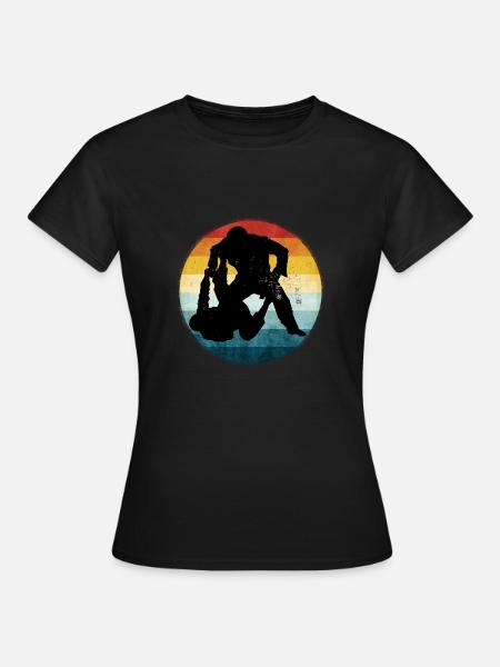 Retro Brazilian Jiu-Jitsu - Frauen T-Shirt - Schwarz