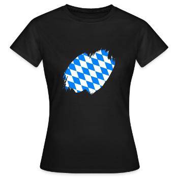 Drapeau bavarois d’occasion Look Drapeau bavarois Vintage - T-shirt Femme - noir - Devant - AI Model Female 172 dark (172cm)