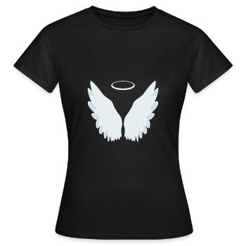 Ailes d'ange - T-shirt Femme - noir - Devant - AI Model Female 172 dark (172cm)