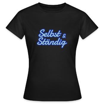 Self employed - self and constantly - Women's T-Shirt - black - Front - AI Model Female 172 dark (172cm)