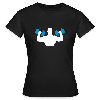 Muscle Man Training - T-shirt Femme - noir - Devant - AI Model Female 172 dark (172cm)