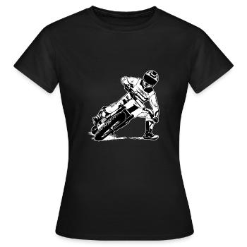 Flat Track Racer - Speedway - Frauen T-Shirt - Schwarz - Vorne - AI Model Female 172 dark (172cm)