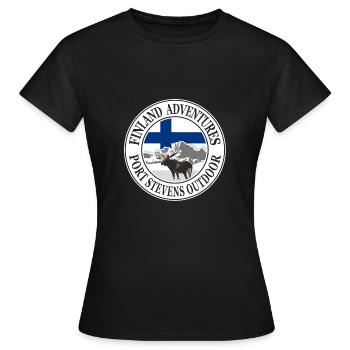 Finland - Elk - Finland - Mosses - Women's T-Shirt - black - Front - AI Model Female 172 dark (172cm)