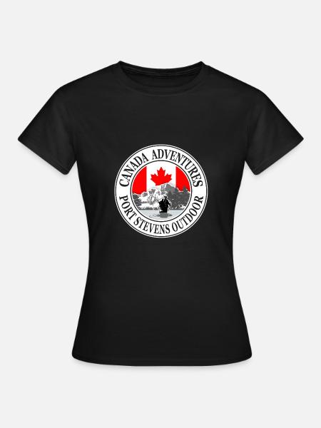 Kanada - Angler - Maple Leaf - Canada - Frauen T-Shirt - Schwarz