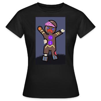 Ingwer-Gehirn - Frauen T-Shirt - Schwarz - Vorne - AI Model Female 172 dark (172cm)