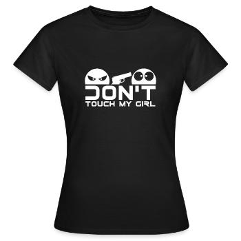 Don t touch my Girl, Petite Amie Fête Sexe Dat Dating - T-shirt Femme - noir - Devant - AI Model Female 172 dark (172cm)