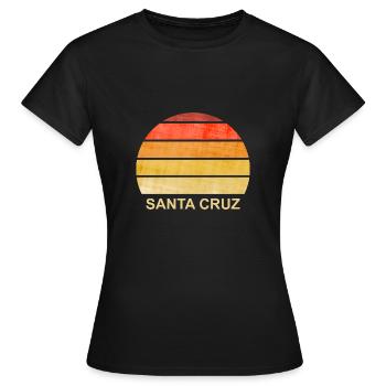 Santa Cruz Retro - Frauen T-Shirt - Schwarz - Vorne - AI Model Female 172 dark (172cm)