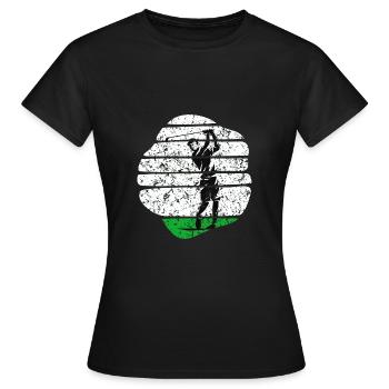 Golf voiturette de golf Golf sur terrain de golf - T-shirt Femme - noir - Devant - AI Model Female 172 dark (172cm)