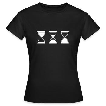 trois sabliers - T-shirt Femme - noir - Devant - AI Model Female 172 dark (172cm)