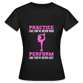 Patinage sur glace Patinage sur glace Patinage sur glace - T-shirt Femme - noir - Devant - AI Model Female 172 dark (172cm)