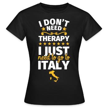 Italy Gifts Italian - Women's T-Shirt - black - Front - AI Model Female 172 dark (172cm)