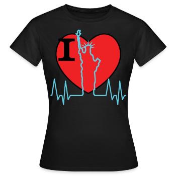 i love ny - Frauen T-Shirt - Schwarz - Vorne - AI Model Female 172 dark (172cm)
