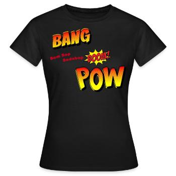Bang Boom Pow - Comic - Women's T-Shirt - black - Front - AI Model Female 172 dark (172cm)