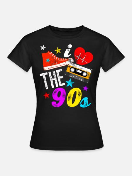 i love the 90s - Frauen T-Shirt - Schwarz