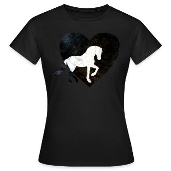 Dressurpferd - Frauen T-Shirt - Schwarz - Vorne - AI Model Female 172 dark (172cm)