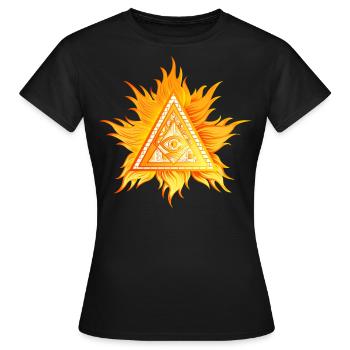 Illuminati Control - T-shirt Femme - noir - Devant - AI Model Female 172 dark (172cm)