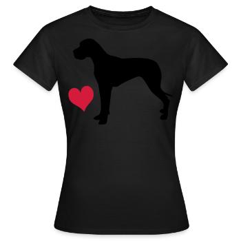Great Dane - Women's T-Shirt - black - Front - AI Model Female 172 dark (172cm)
