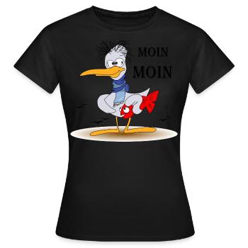 Moin Moin - T-shirt Femme - noir - Devant - AI Model Female 172 dark (172cm)