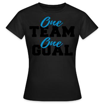 Objectif de travail d'équipe Sport Objectif d'équipe - T-shirt Femme - noir - Devant - AI Model Female 172 dark (172cm)