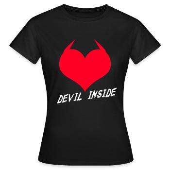 Devil Inside Heart - Women's T-Shirt - black - Front - AI Model Female 172 dark (172cm)