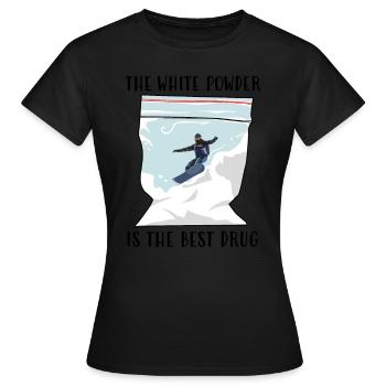 Powder / Snowboard - Women's T-Shirt - black - Front - AI Model Female 172 dark (172cm)
