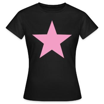 pink star pink star - Women's T-Shirt - black - Front - AI Model Female 172 dark (172cm)