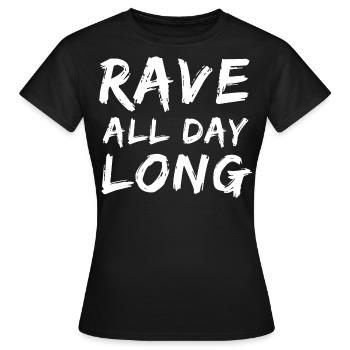 Raver / Rave / Gabber / Speedcore Raver Uptempo - T-shirt Femme - noir - Devant - AI Model Female 172 dark (172cm)