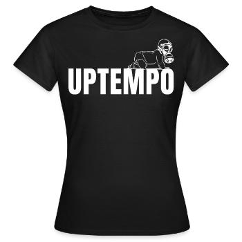 Raver / Rave / Gabber / Speedcore Raver Uptempo - T-shirt Femme - noir - Devant - AI Model Female 172 dark (172cm)