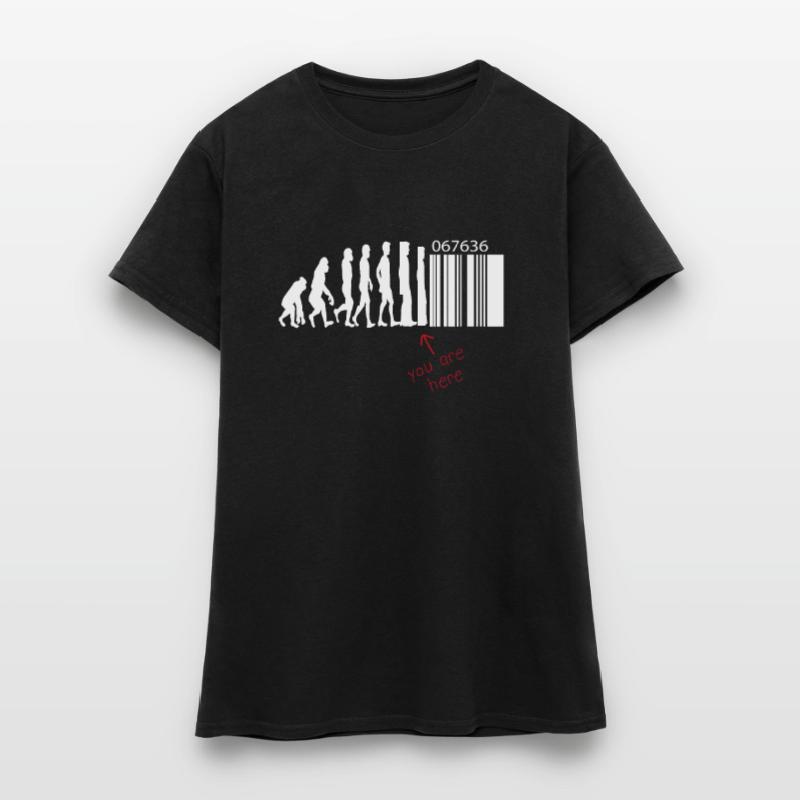 Evolution - Barcode - Transhumanismus - Technik Frauen T-Shirt