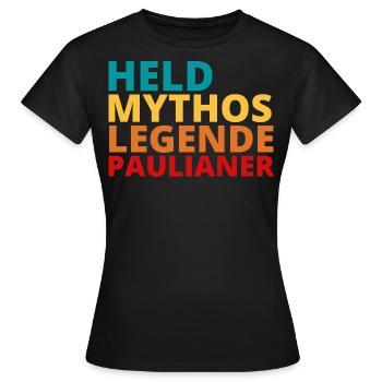 St Pauli. Éventail St pauli Éventail Paulianer Hamburger - T-shirt Femme - noir - Devant - AI Model Female 172 dark (172cm)