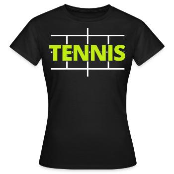 tennis / tennis / joueur de tennis / jeu de tennis - T-shirt Femme - noir - Devant - AI Model Female 172 dark (172cm)