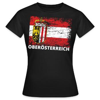 Oberösterreich - Österreich Upper Austria / Linz - Women's T-Shirt - black - Front - AI Model Female 172 dark (172cm)