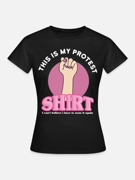 Women's March Womens Rights Feminine Protest - Women's T-Shirt - black