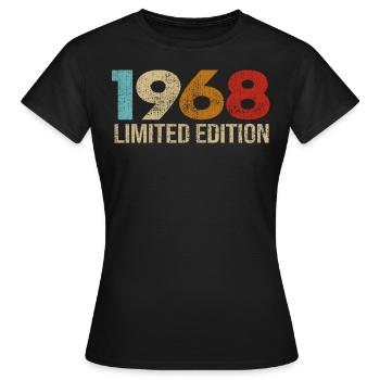 1968 Vintage Birthday Retro Gift Idea - Women's T-Shirt - black - Front - AI Model Female 172 dark (172cm)